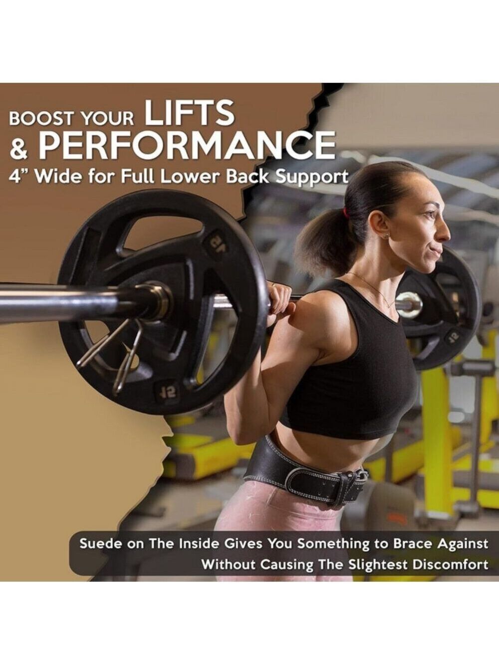 Rolfs Leather Gym Belt Fitness Weight Lifting Belt for Men & Women size Medium - Picture 5 of 7